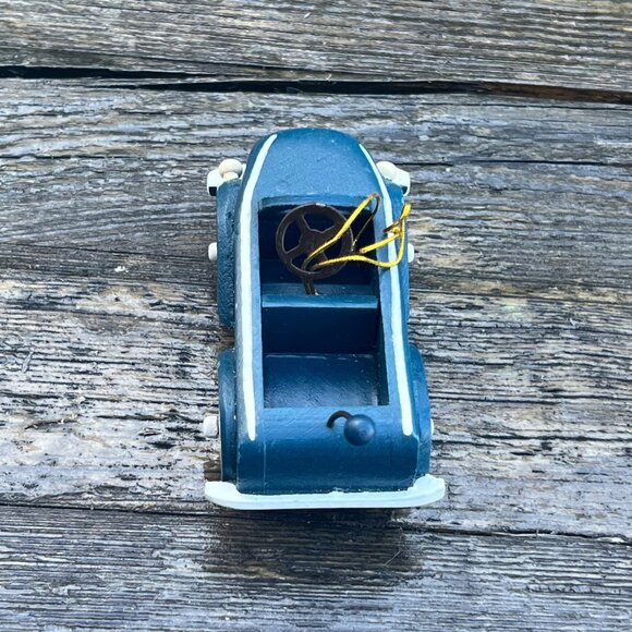 Vintage Lot Christmas Ornaments Kiddie Car Metal Wagon Wood Toy Dollhouse Cars - Picture 9 of 15